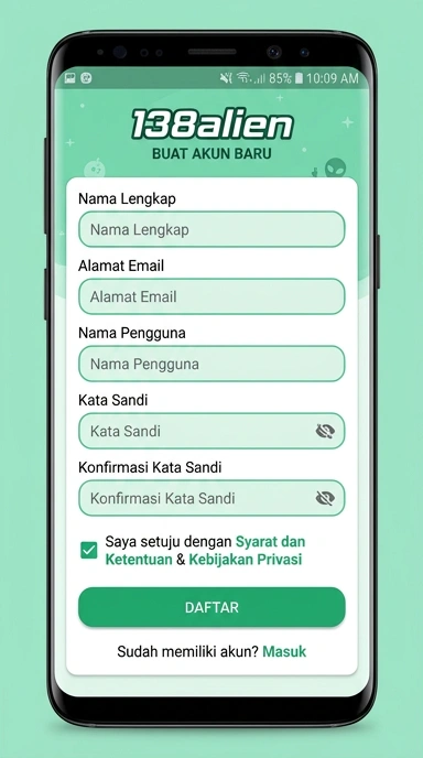 Buat Akun Baru di 138alien Mudah dan Cepat