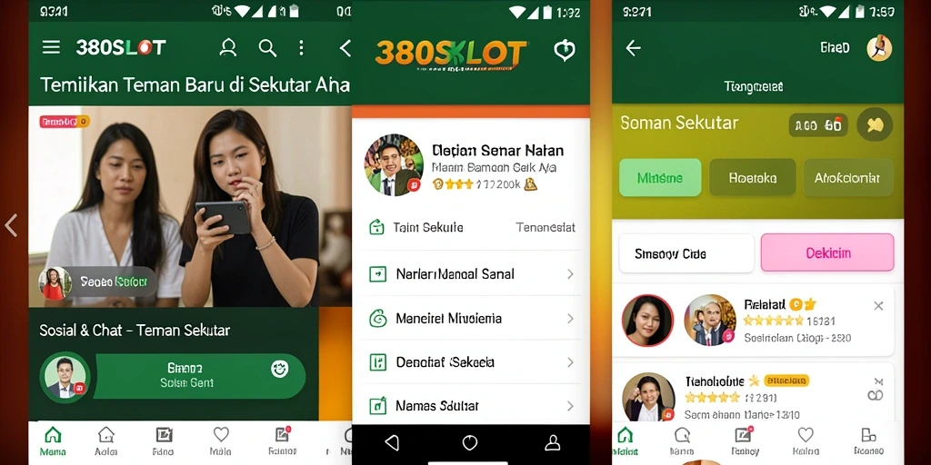 Screenshot antarmuka pengguna aplikasi 380SLOT untuk Teman Sekitar.