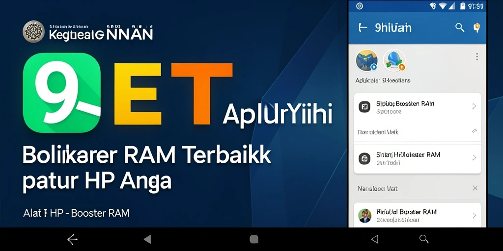 Tampilan antarmuka 9ET yang sederhana dan fungsional untuk optimasi RAM.