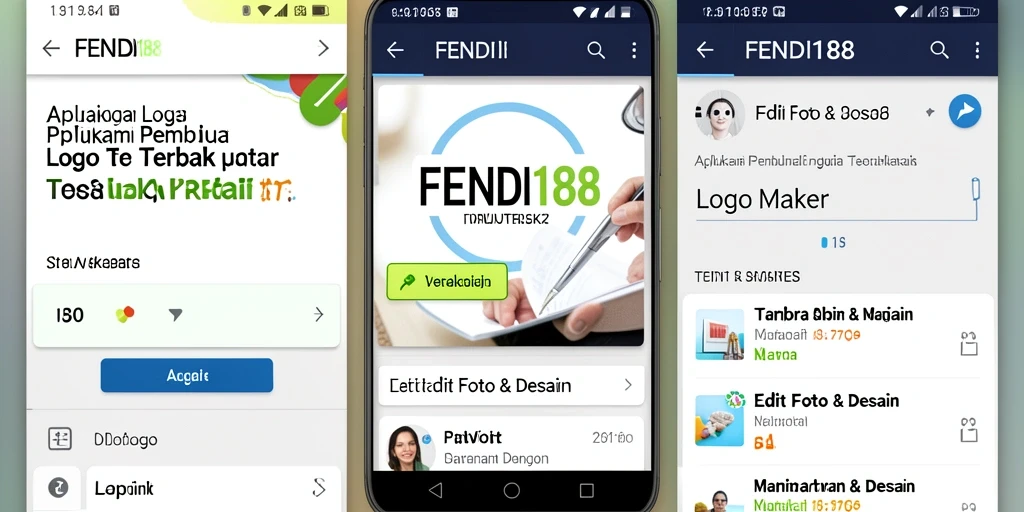 Tampilan antarmuka FENDI188 saat membuat logo kreatif.