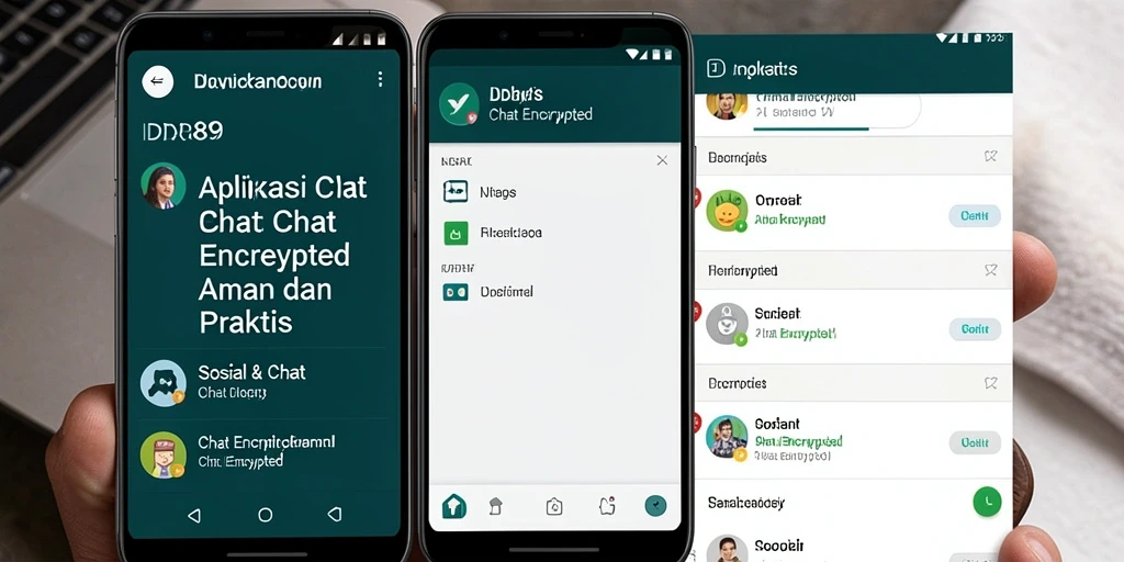 Tampilan antarmuka IDR89 yang sederhana dan user-friendly untuk Chat Encrypted.