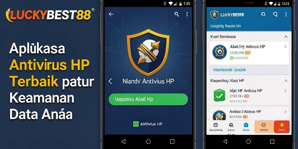Screenshot LUCKYBEST88 menunjukkan antarmuka sederhana dan intuitif aplikasi Antivirus HP.