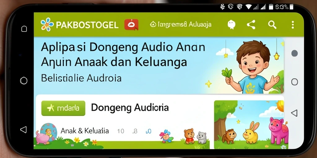 Antarmuka aplikasi PAKBOSTOGEL yang ramah anak.