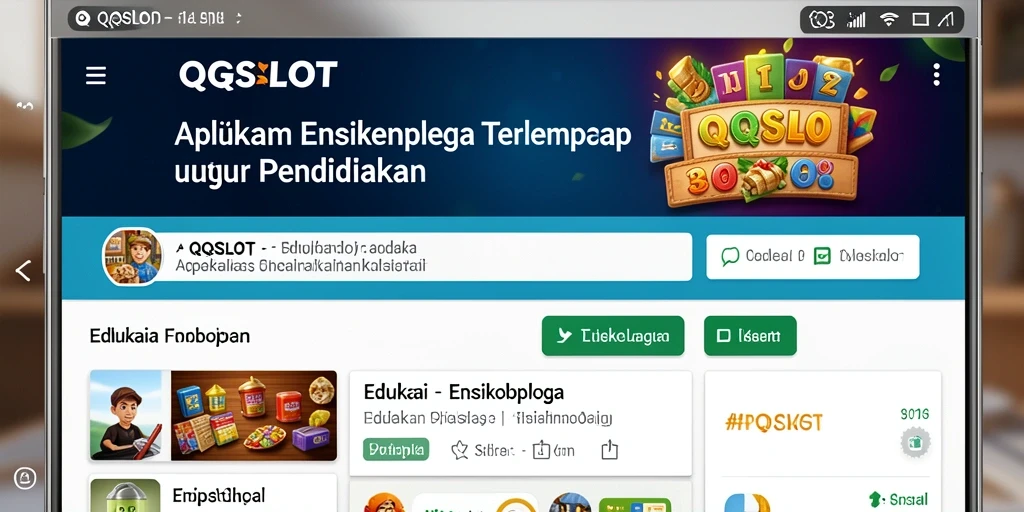 Antarmuka menarik dan fungsional dari aplikasi QQSLOT.