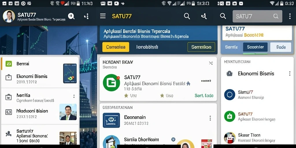 Antarmuka SATU77 yang informatif dan mudah digunakan.