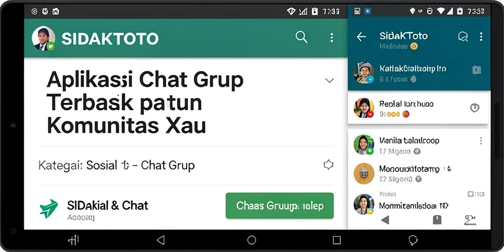 Antarmuka aplikasi SIDAKTOTO yang memudahkan chatting grup.